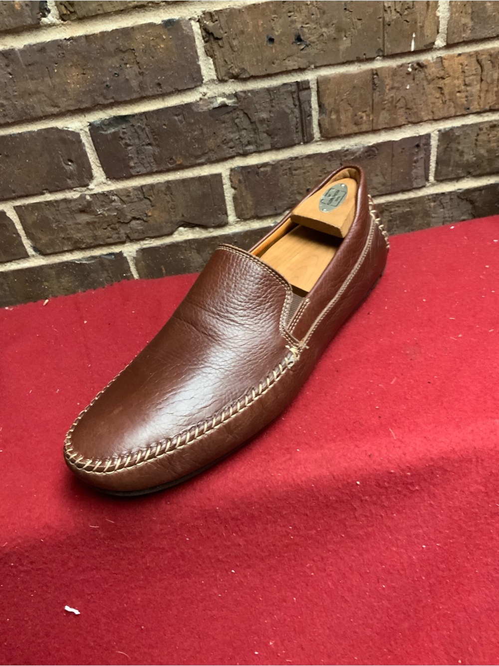 Men's Brown Leather Slip-On Driving Loafer